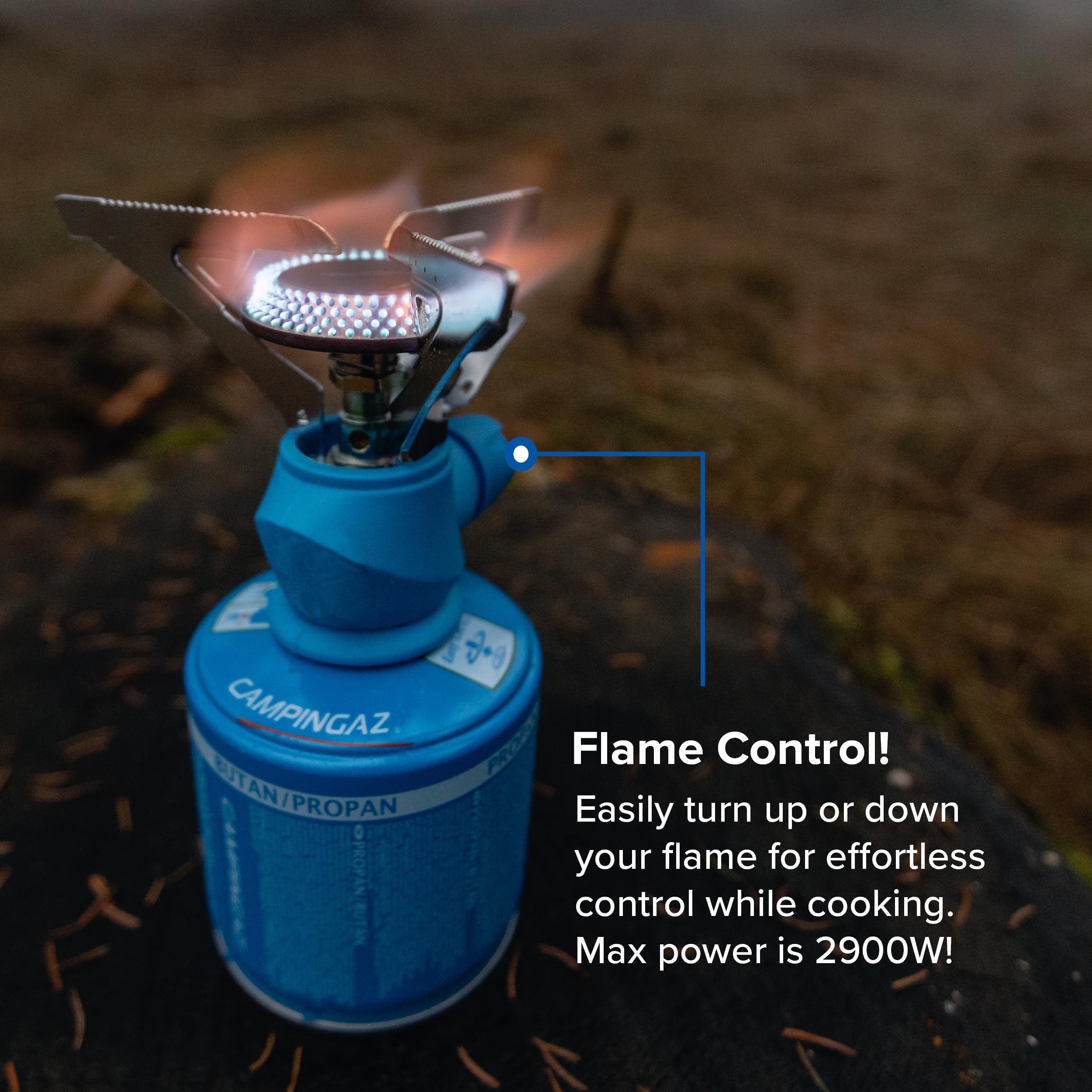 Campingaz Twister Plus Gas Stove | 1-burner camping stove for outdoor backpacking or festivals | Single burner | powerful output 2600 watts | carrybag included | runs off CV 470 gas cartridge