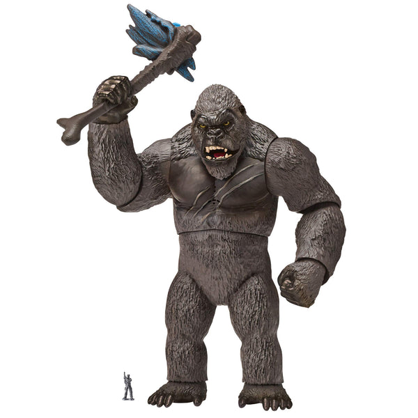 MonsterVerse Godzilla vs Kong 13 Inch Collectable Articulated Mega Kong Action Figure in Black, With Lights and Battle Sounds, Suitable for Ages 4 Years+