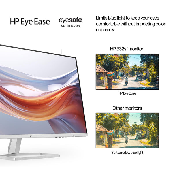 HP Series 5 27" FHD Height Adjust Monitor (527sh) - 100Hz Refresh Rate, 1500:1 AR, 99 percent sRGB Spectrum, 300 Nits Brightness - HDMI, VGA Ports - Ergonomically Adjustable - Responsibly Made