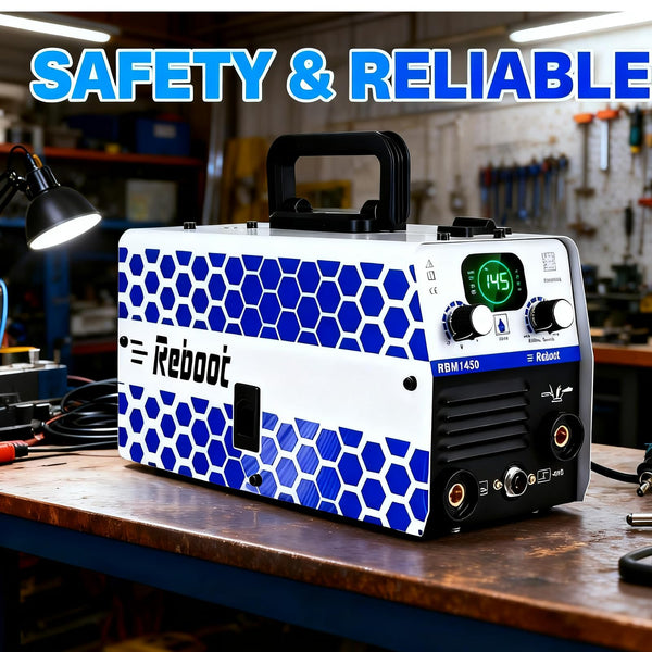 Reboot Arc Stick/MMA 2 in 1 Welder,160Amp 220V Portable Mini Welding Machine IGBT Digital Display LCD Hot Start Arc Force Anti-Stick for DIY Enthusiasts & Professionals