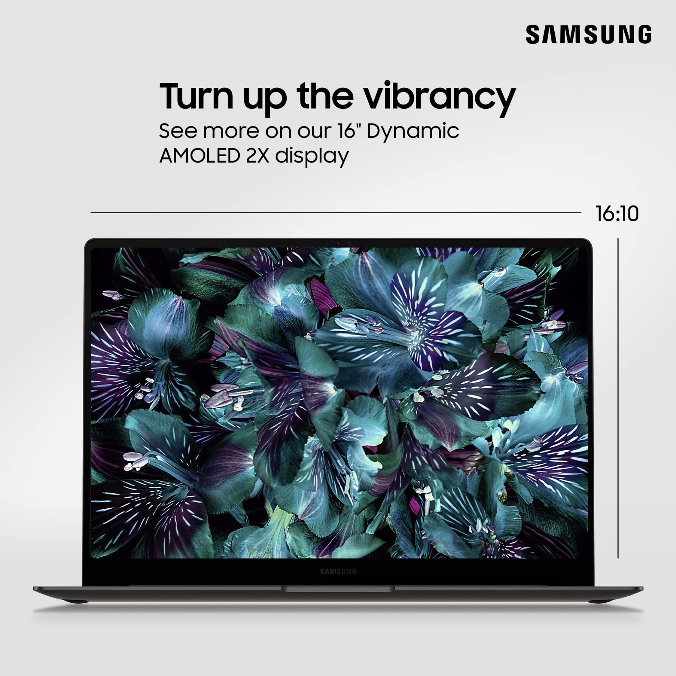 Samsung Galaxy Book3 Pro Wi-Fi Laptop, 14 Inch, 13th gen Intel Core i5 Processor, 8GB RAM, 256GB Storage, Graphite - Official