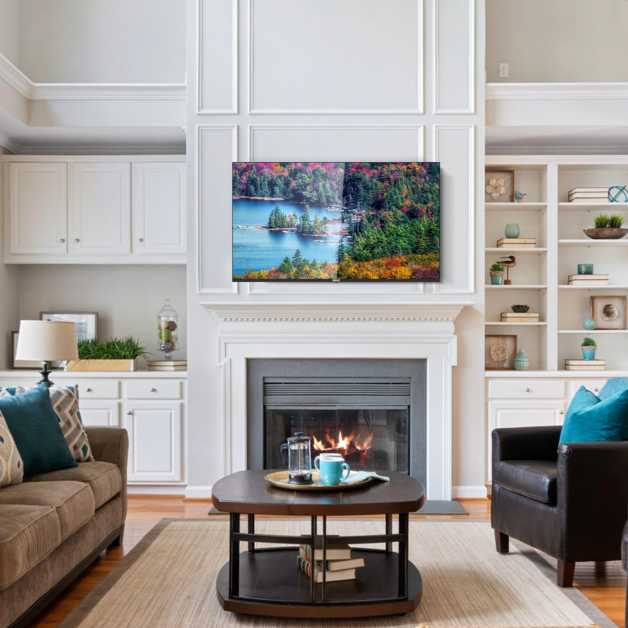 RCA RB24H2CU 24" inchFreeview HD TV DVB-T2/C/S2 Dolby Digital Audio, LED Backlighting Display, HDMI VGA PC SCART USB Travel Small TV for Motorhome and Campervan,Caravans,12 Volt