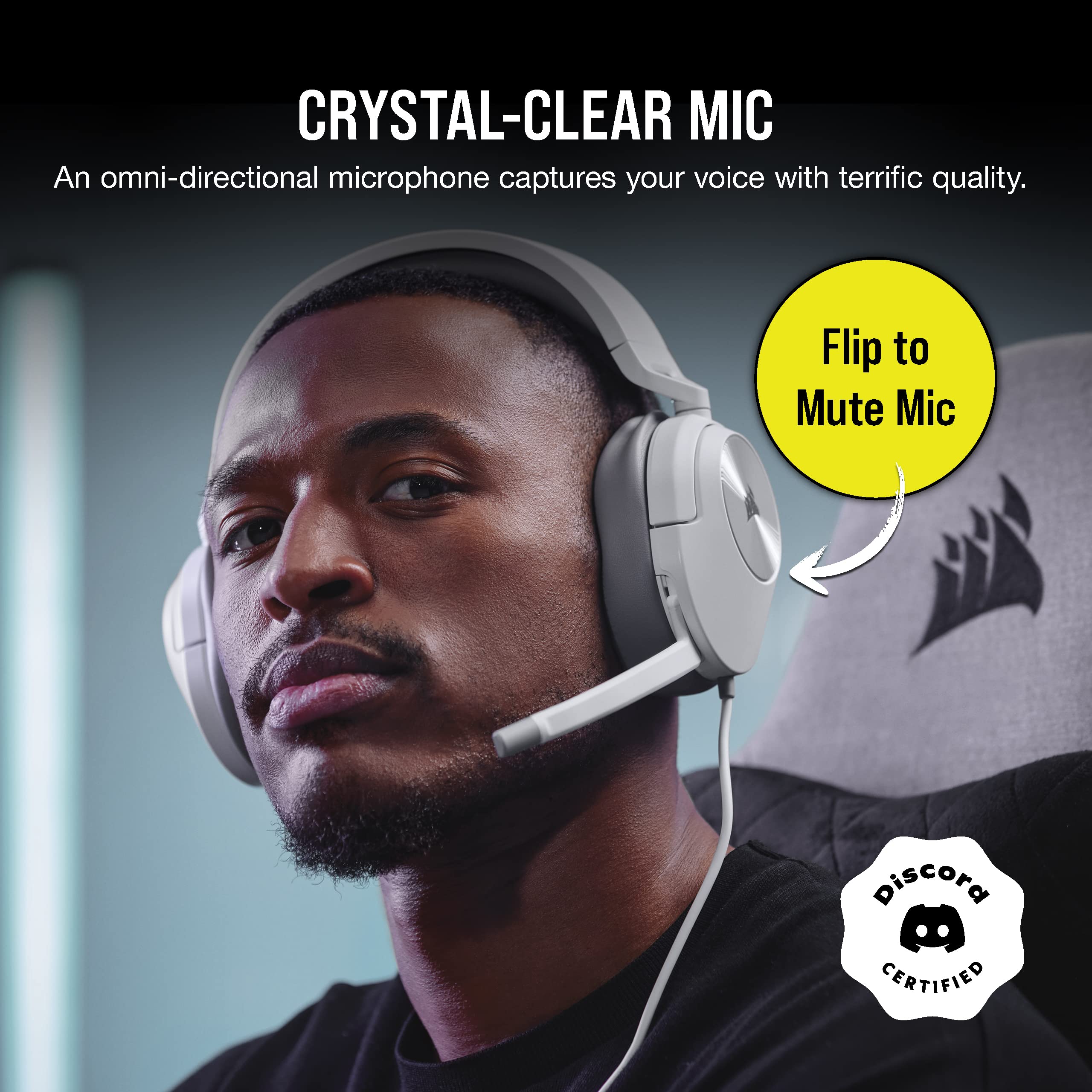 CORSAIR HS55 SURROUND Lightweight Multiplatform Wired Gaming Headset – Dolby 7.1 Surround Sound – iCUE Compatible – PC, Mac, PS5, PS4, Xbox, Nintendo Switch, Mobile – Carbon