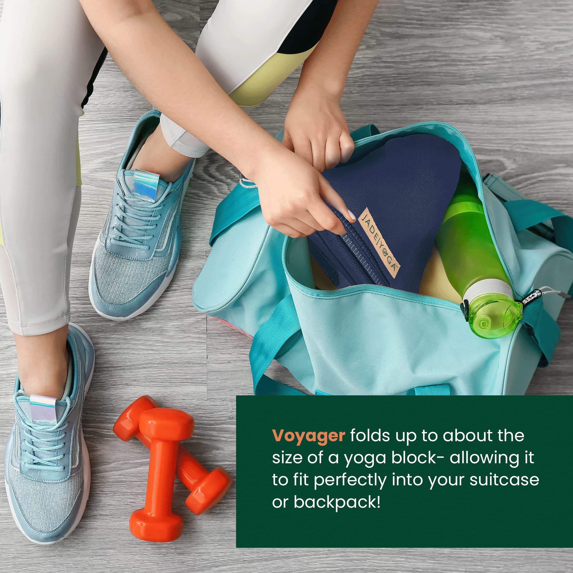 JADE YOGA Mat Yoga Travel Midnight Blue .0625In X 68In, 1 EA