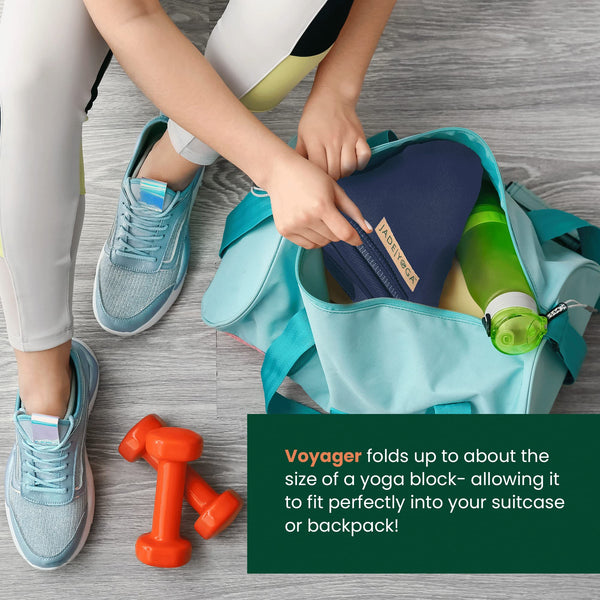 JADE YOGA Mat Yoga Travel Midnight Blue .0625In X 68In, 1 EA