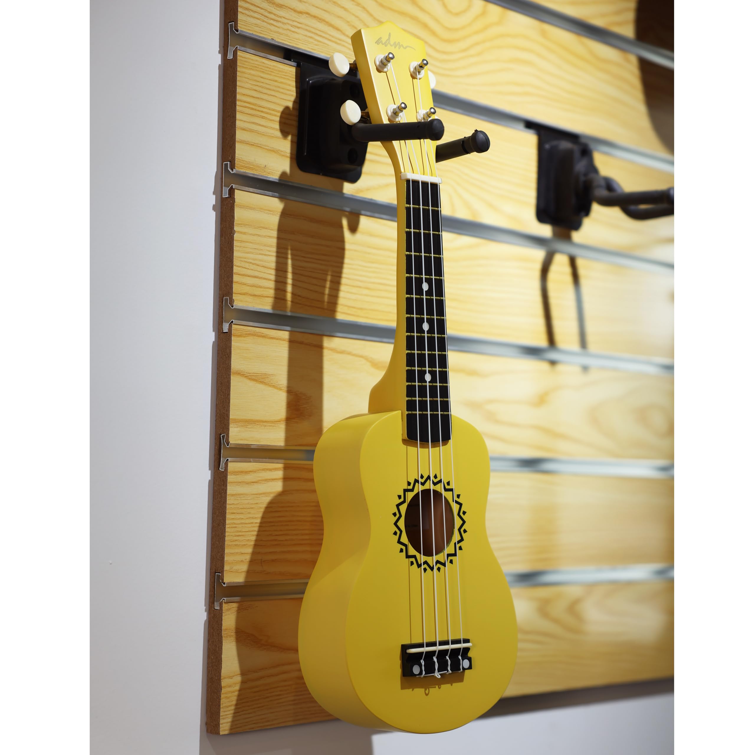 ADM Soprano Ukulele Set for Kids and Beginners, Ukulele Starter Kit with Bag, Clip-On Tuner, Rainbow Strings, Colourful Strap, Plectrum, Fingerboard Sticker, Chord Card (Dark Blue)