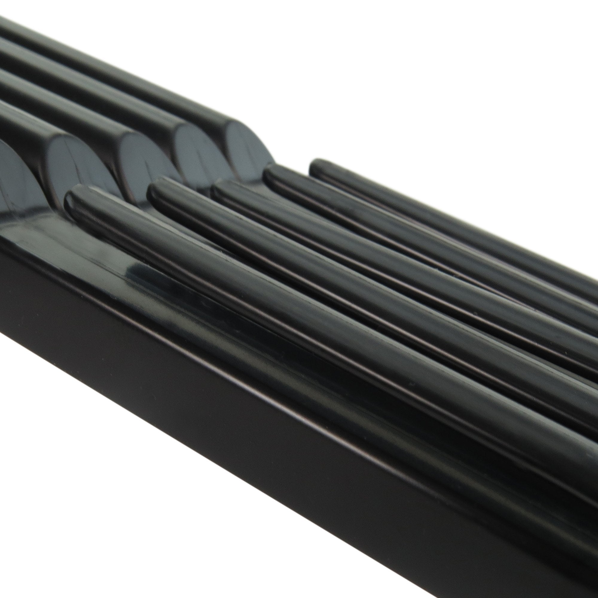 HANGERWORLD 120 Pack Strong Black Plastic Garment Coat Hangers for Clothes with Notches - All Purpose 43cm (17") (One Size, 120, count)