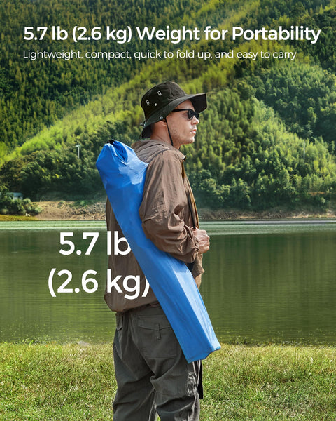 SONGMICS Set of 2 Folding Chairs, Camping Chairs, Comfortable Heavy Duty Structure, Max. Load 150 kg, with Drink Holder, Outdoor Chair