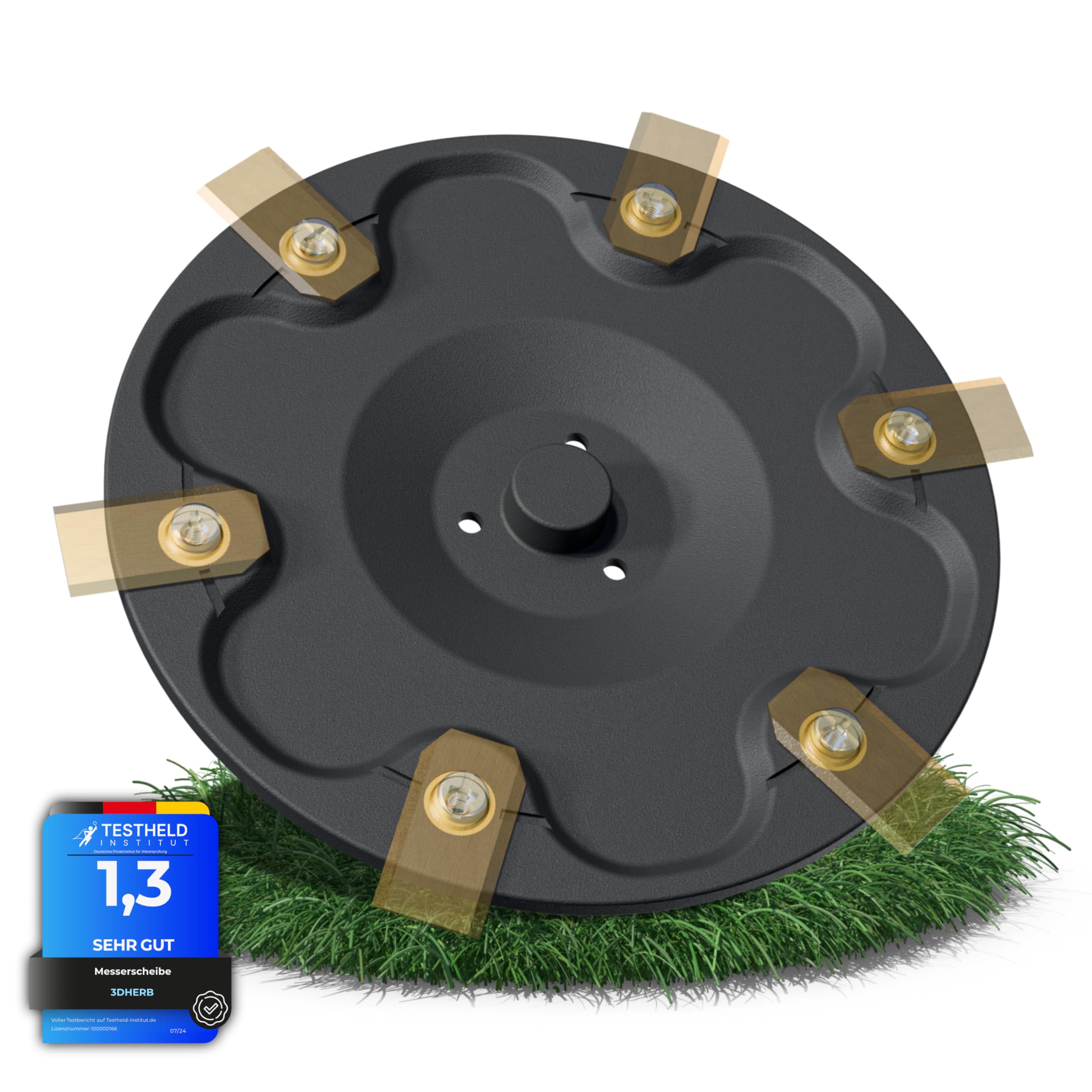 3DHerb 6 Blade Discs Compatible with Segway Navimow Robotic Lawnmower i105E, i108E & i110n - Premium Mower Disc Made of Fibreglass Reinforced Plastic