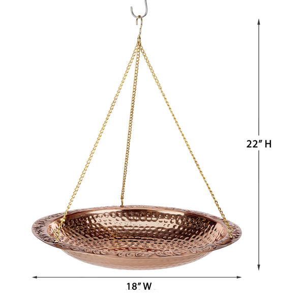 Good Directions Pure Copper 18" Hanging Bird Bath