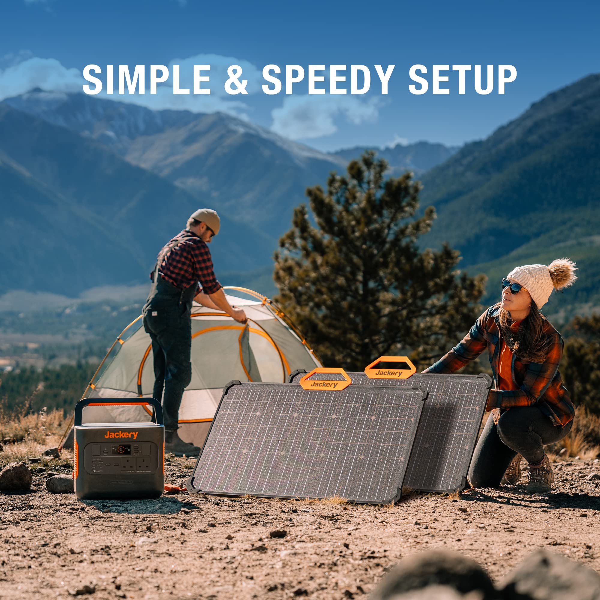 Jackery SolarSaga 200W Portable Solar Panel, Foldable Solar Panel, Off-Grid Power for Outdoor Adventures, Emergency