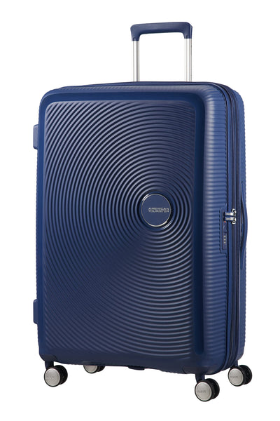 AMERICAN TOURISTER Soundbox - Spinner 67/24 Expandable Hand Luggage, 67 cm, 71.5 liters, Blue (Midnight Navy)