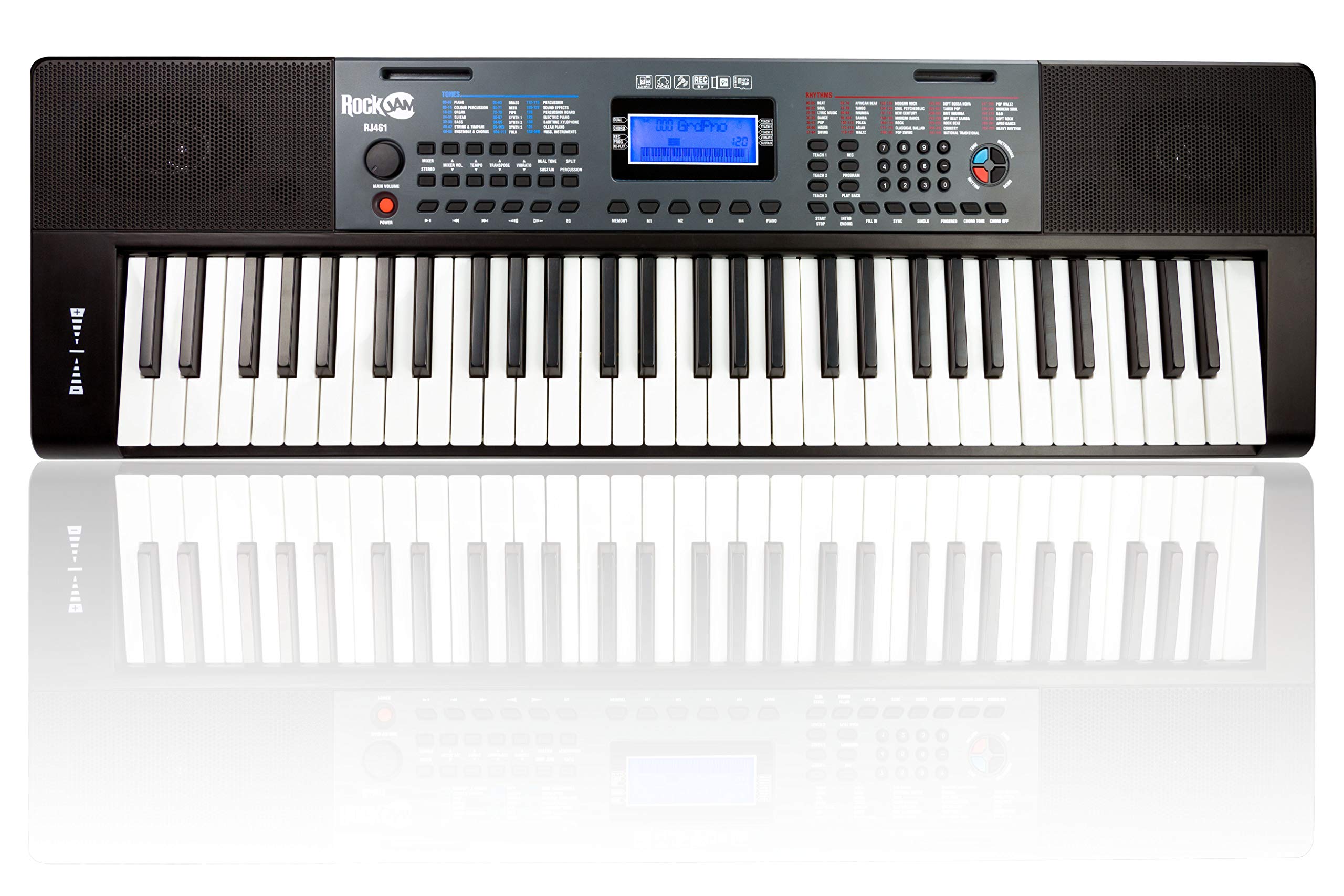 RockJam 88 Key Digital Piano with Full Size Semi-Weighted Keys, Power Supply, Sheet Music Stand, Piano Note Stickers & Simply Piano Lessons