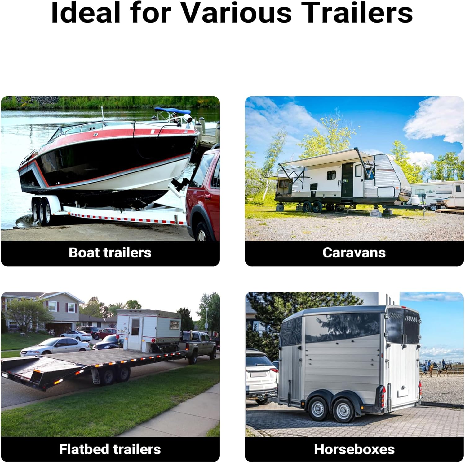 XPOtool 2x Trailer Prop Stands, max. Load Capacity 1350 kg per Stand, Adjustable Support Legs Set for Tipping Trailers