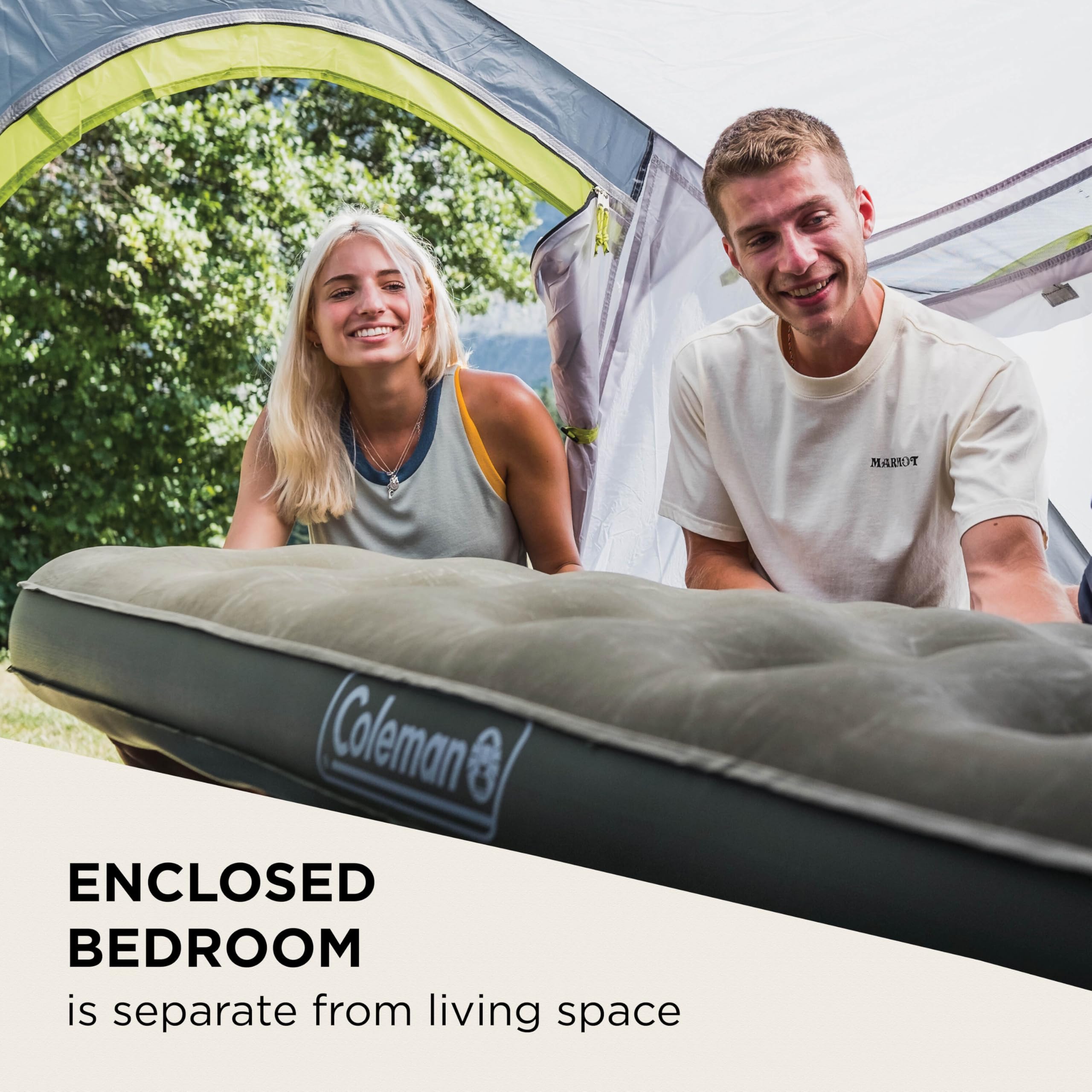 Coleman Tent Darwin 2-4 Person | Compact Lightweight Dome Tent | Models with Darkened Bedroom | Camping, Festival and Hiking Tent | 4500mm Waterproof | with Sewn-in Groundsheet