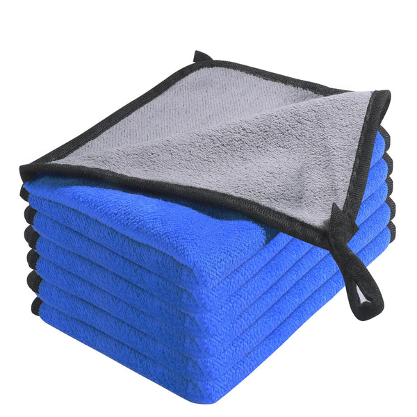 Flaconi 6PCS Microfibre Cloth Car,Cars Cleaning Products,12”x16” Microfibre Cleaning cloth,Automotive Detailing Products,Micro Fiber Cloth,Fit for Car Washing,Drying,Detailing (Yellow)