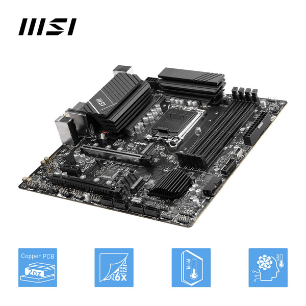 MSI B760 GAMING PLUS WIFI DDR4 Motherboard, ATX - Supports Intel 14th, 13th & 12th Gen Core Processors, LGA 1700 - DDR4 Memory Boost 5333+MHz/OC, 1x PCIe 4.0 x16, 2 x M.2 Gen4, 2.5G LAN, Wi-Fi 6E