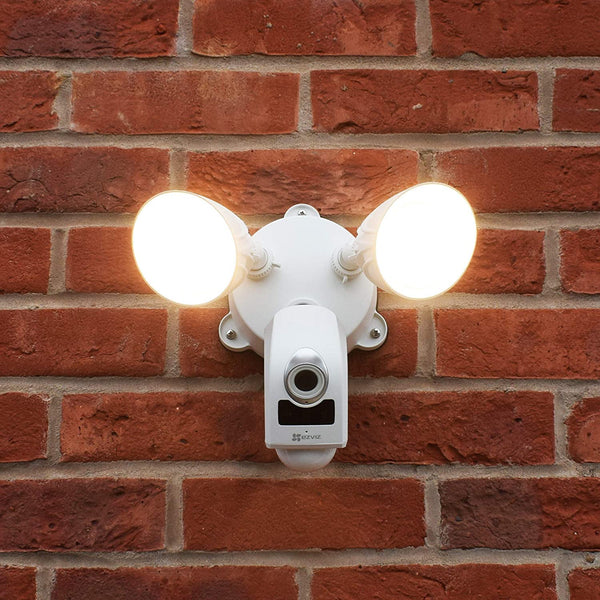 EZVIZ Wired Floodlight Security WiFi Camera Outdoor, Smart PIR Detection, FHD 1080P, 2000 Lumens, 25M Starlight Colour Night Vision, Weatherproof, Two-Way Talk, SD Card/Cloud Storage, Hardwired |LC1C