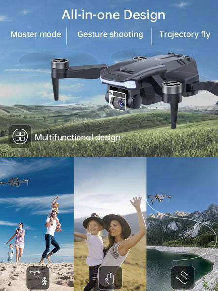 2650 ft Control Range Super Endurance Foldable Drone with Camera for Beginners–60+ min Flight Time, WiFi Quadcopter with 4K HD Camera, Brushless Motor, Auto Hover, Follow Me (3 Batteries)