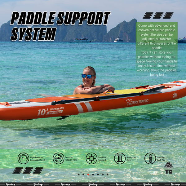 TIGERXBANG Stand Up Paddle Boards 10'6" x 32" x 6"丨10' x 31" x 6" with Premium SUP Board Accessories, Inflatable Paddle Boards for Adults/Kids Stand Up PaddleBoarding