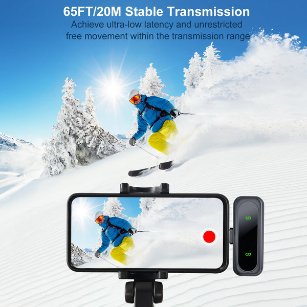 dralud 2 Pack Wireless Lavalier Microphone with Magnetic Clip, Microphone for iPhone Android Phone with USB-C, Mini Mic with Noise Cancellation for Video Recording TikTok YouTube