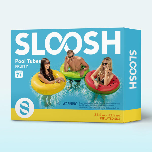 JOYIN Pool Inflatables Swimming Rings 82.5cm (3 Pack), Rubber Ring for Kids and Adults,Pool Inflatables for Adults, Fruit Inflatable Pool Floats for Swimming Pool Party Decorations