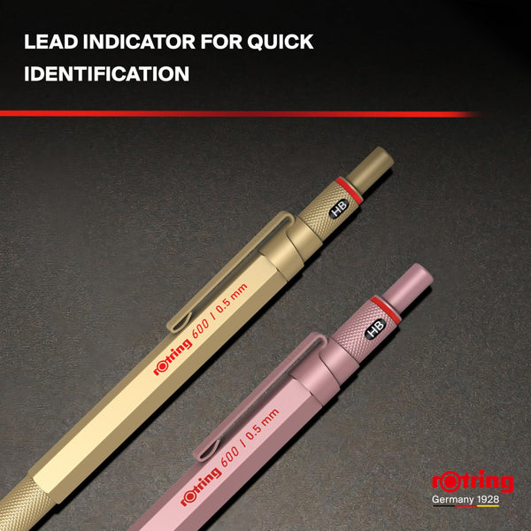 rOtring 600 3-in-1 Multicolour Pen and Mechanical Pencil | Black & Red Ballpoint Pen Tips | 1 Mechanical Pencil Tip (0.5mm) | Silver Barrel