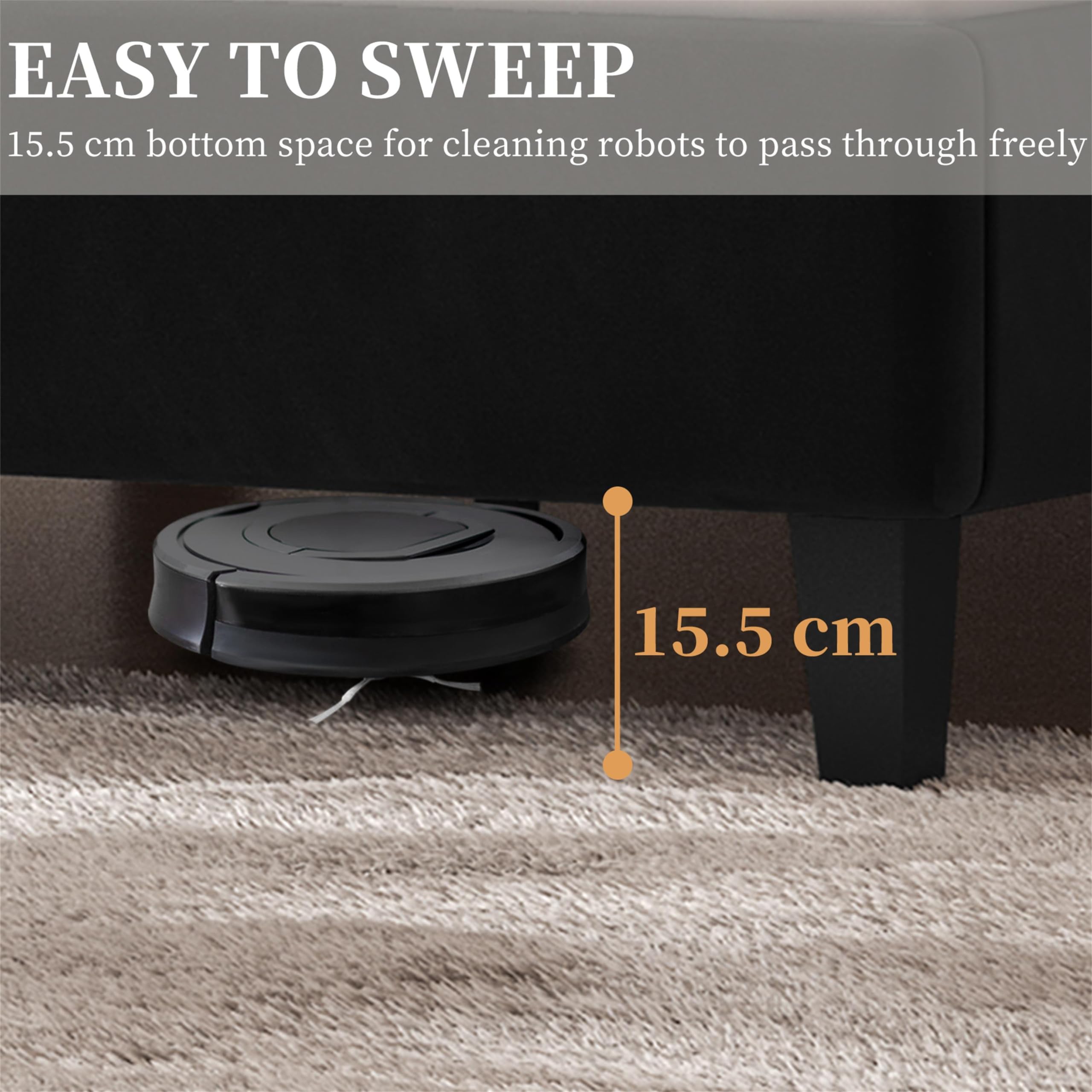 Yaheetech 5ft King Bed Frame Upholstered Platform Bed with Adjustable Button Tufted Headboard/Velvet Fabric/Sturdy Wooden Slat Support/No Box Spring Needed, Dark Grey King Bed