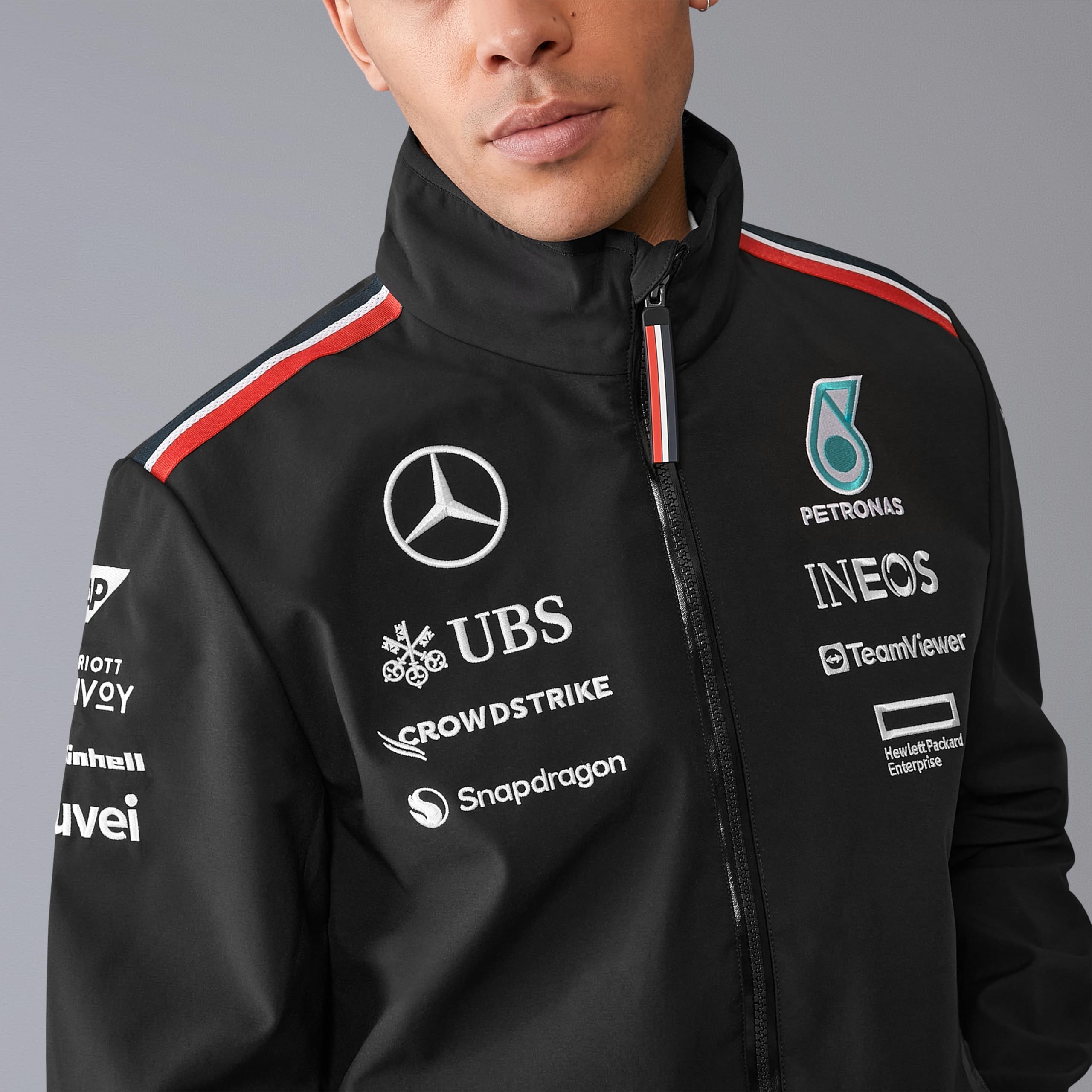 Mercedes AMG Petronas F1 Men's 2024 Team Softshell Jacket