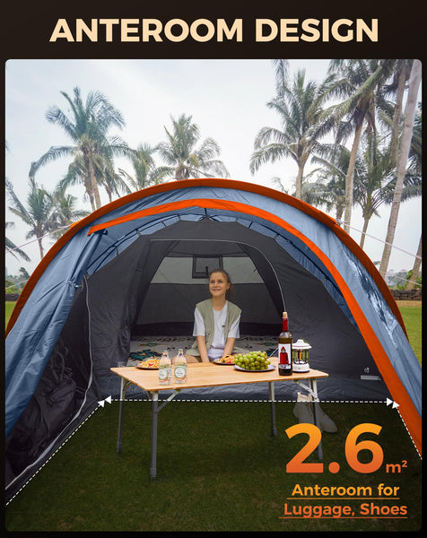 KingCamp Camping Tent for 4 Man, Ultralight Waterproof Dome Tent, Compact and Backpack-Friendly, Ideal Tent for Camping, Trekking and Outdoors