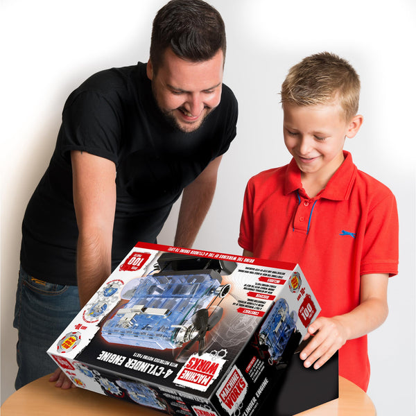 Machine Works Build Your Own Porsche 911 Boxer Engine Toy - Replica Model Building Kit - Features Sounds and Illumination, 280+ Pieces, 10+ Years