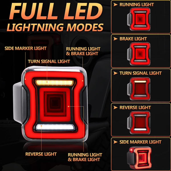 VLAND Motor 9 Inch LED Headlights compatible with 2018-2023 Wrangler JL/JLU Rubicon, Sport, Sport S, Sahara [Not fit JK], w/Startup dynamic display, 1 set for RHD