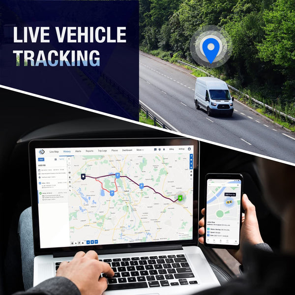 REWIRE SECURITY Geo Track Vehicle GPS Tracker - Real Time Tracker for Car, Motorhome, Van | Easy Install Into Vehicle Battery | Live Tracking with App | GPS Transmitter | Low-Cost Subscription