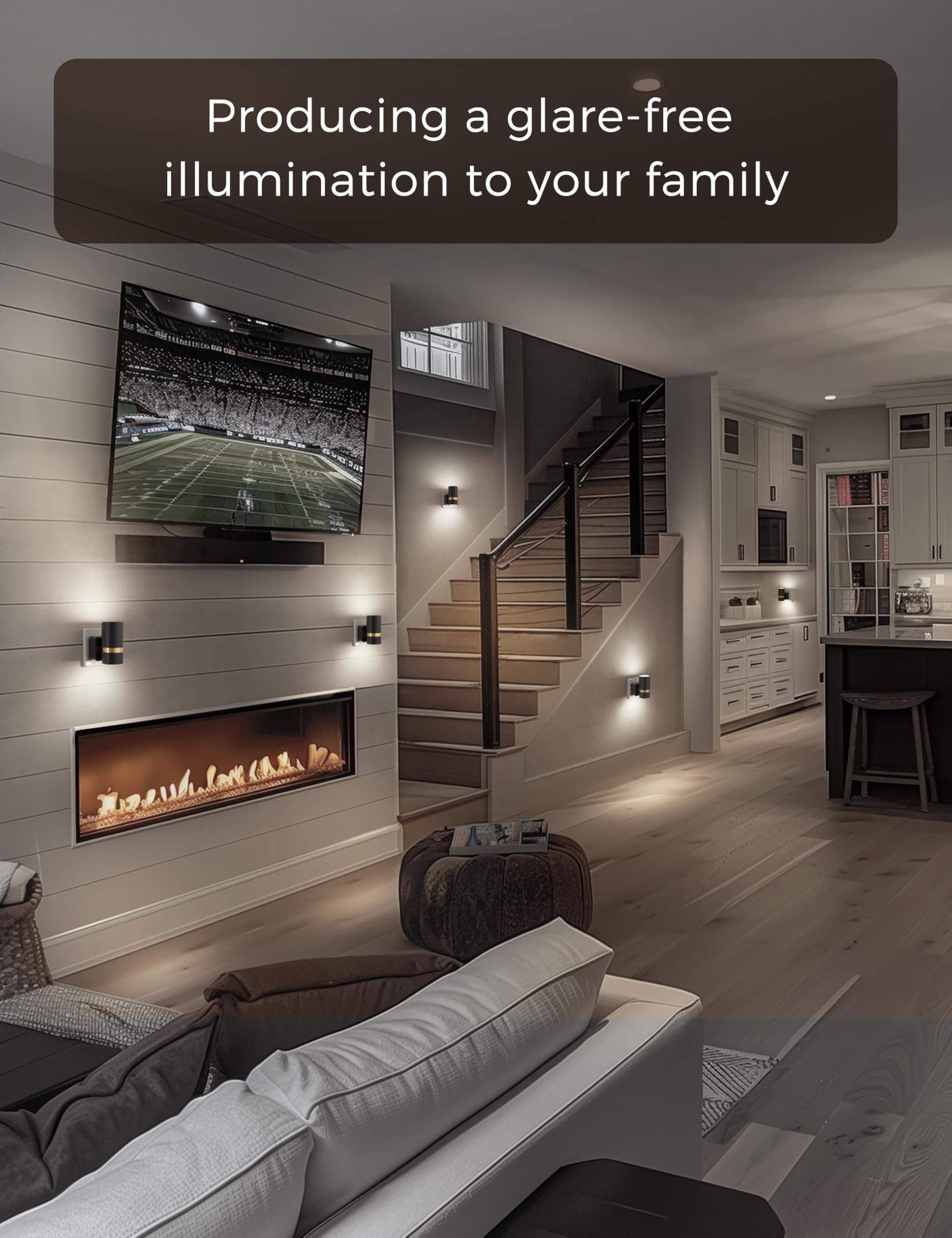 LOHAS-LED Night Light Plug in Wall, 1 Pack, Dimmable Nightlight, Dusk to Dawn Sensor, Brightness Adjustable 0-100LM, 3000K Warm White, Plug-in Modern Night Light for Hallway Bedroom Stair Bathroom