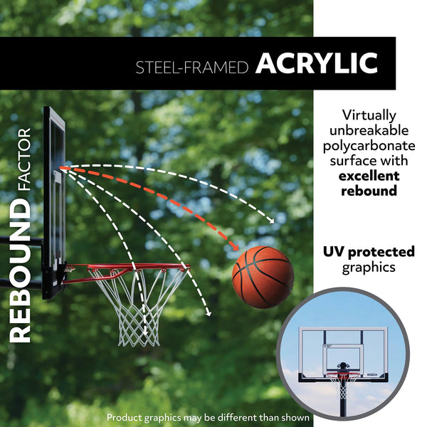 Lifetime 71522 Competition XL Portable Basketball System, 54 Inch Acrylic Backboard