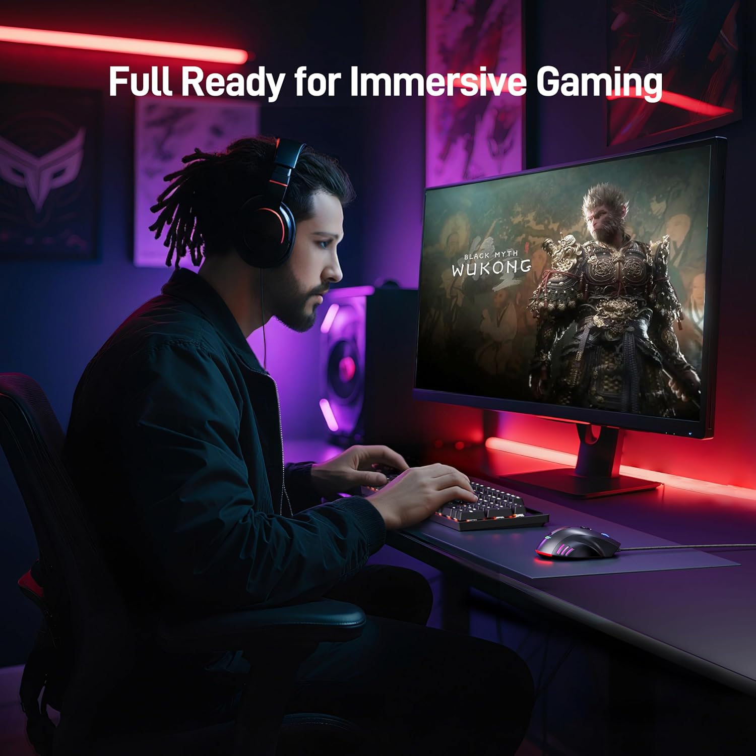 acer Wired Gaming Mouse, 12800 DPI Mouse Gaming RGB, 1000Hz Polling Rate, 8 Programmable Button, 12 Backlights, High Precision, Rapid Fire, Ergonomic Computer Mouse with Driver for Laptop, PC, Mac