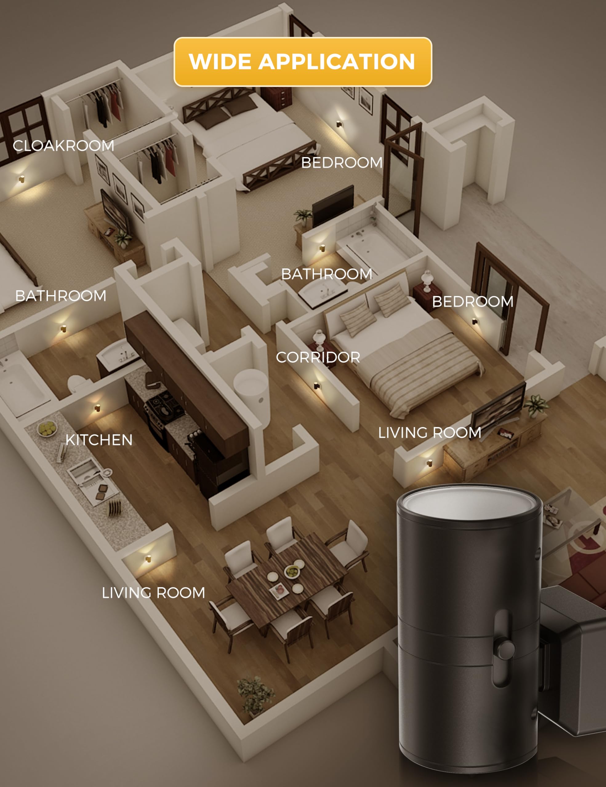 LOHAS-LED Night Light Plug In Wall,1 Pack, Modern Night Light with Dusk to Dawn Sensor, Adjustable Brightness 0-100LM, 3000K Warm White, Dimmable Night Light for Hallway Bathroom Bedroom Stair Toddler