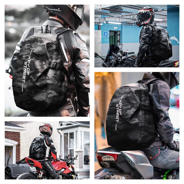 HYC00 Motorcycle Backpacks for Men Women Waterproof Motorbike Helmet Bag,Motorcycle Accessories,Motorcycle Helmet Backpack,Laptop Rucksack Travel Backpacks School Bags Hiking Treeking Rucksack Daypack
