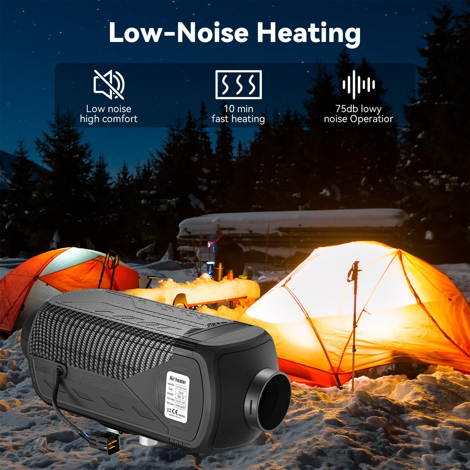 Redriver 8KW Diesel Heater 12V/24V Parking Fuel Heater, Night Air Heater with Premium Silencer, Upgrade Smart Remote Control For Truck, Boat, Car Trailer, Motorhomes, Campervans, Caravans