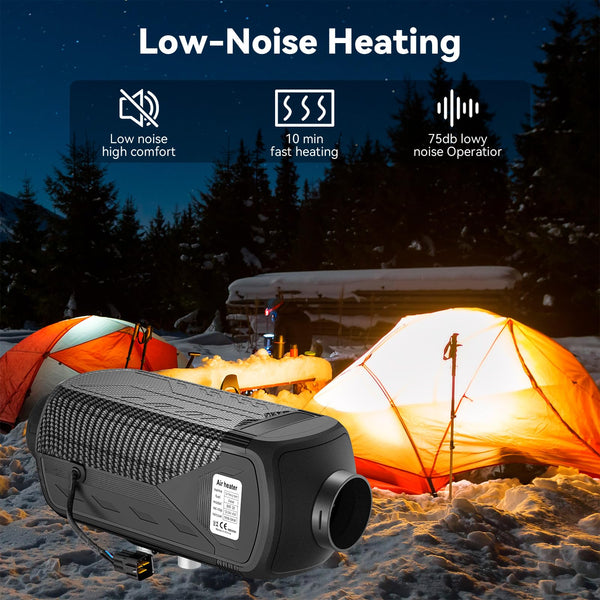 Redriver 8KW Diesel Heater 12V/24V Parking Fuel Heater, Night Air Heater with Premium Silencer, Upgrade Smart Remote Control For Truck, Boat, Car Trailer, Motorhomes, Campervans, Caravans