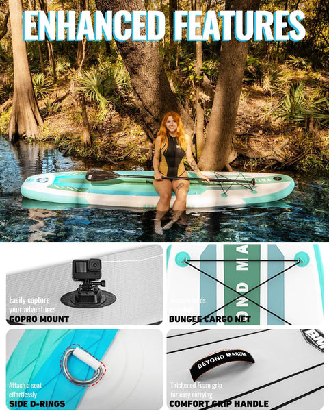 BEYOND MARINA Paddle Board, Inflatable Stand Up paddle boards for adults & Youth, Featherlight sup Board with Premium ISUP Board Accessories, 10'6''x32''x6'',
