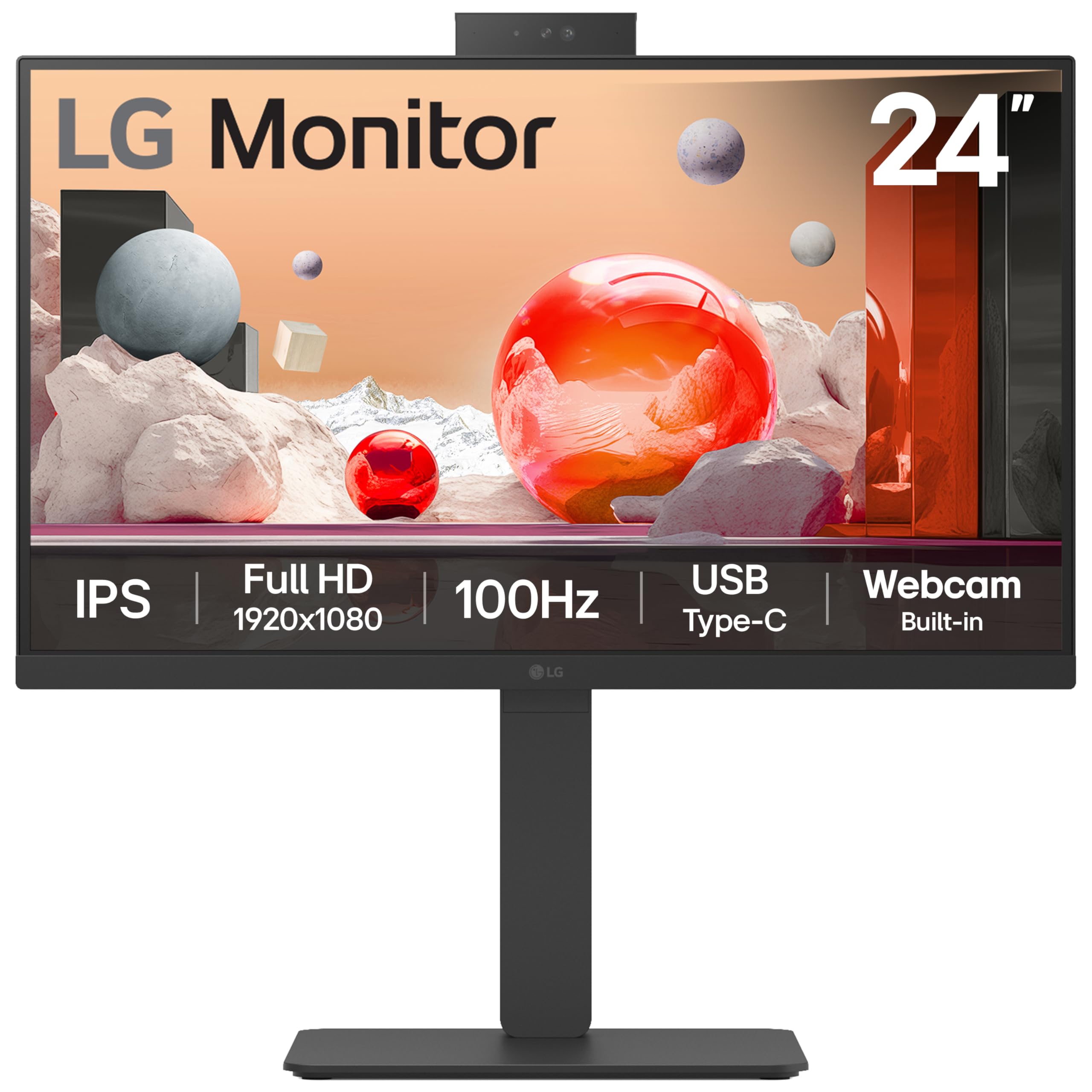 LG Electronics Monitor 27MR400-B, 27 Inch, Full HD 1080p, 100Hz, 5ms GtG, IPS Panel, AMD FreeSync, Smart Energy Saving, Anti-Glare, HDMI, Matte Black