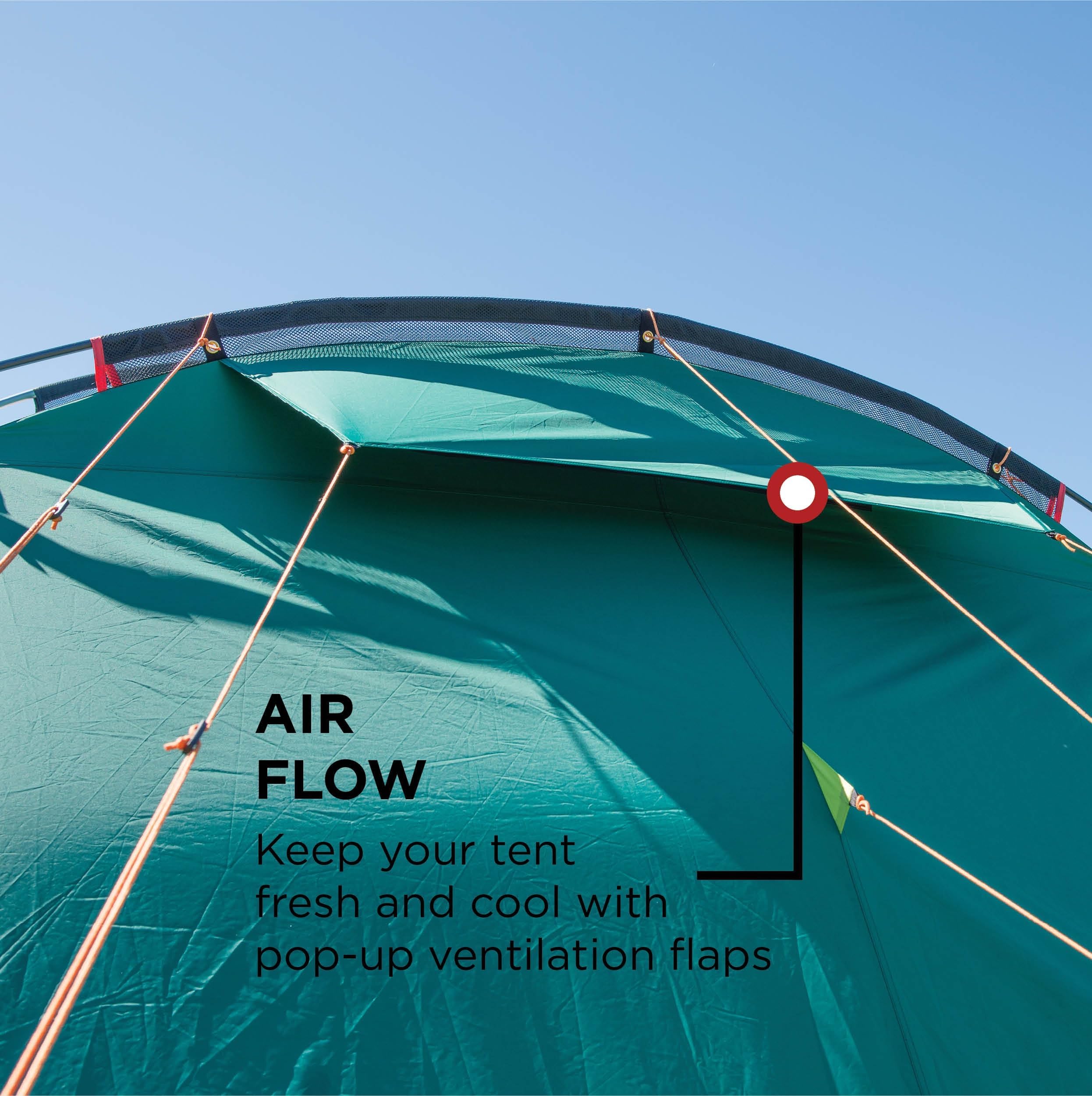 Coleman Oak Canyon 4 BlackOut Tent | 4 Man Family Tunnel Tent with 2 Special Darkened Bedrooms and Living area | 4 Person Camping Tent | 4500mm Waterproof | Sewn-in Groundsheet