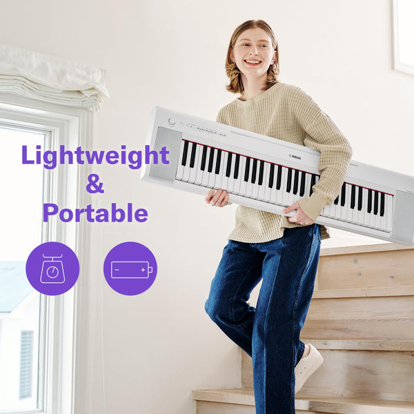 Yamaha NP-15 Piaggero Digital Keyboard with 61 Touch Sensitive Keys and 15 Instrumental Voices, Lightweight and Portable
