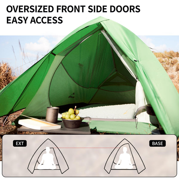 Naturehike Cloud up 2 Camping Tent 2 Man Backpacking Tent 3-4 Season Wild Country Tent Lightweight Dome Tent