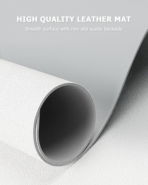 MOLMO Non-Slip Desk Mat, Waterproof Desk Pad Table Protector, Easy Clean Laptop Mat Large Mouse Pad Leather Writing Mat with Suede for Office /Home/Decor (Light Green, 60 x 35 cm)