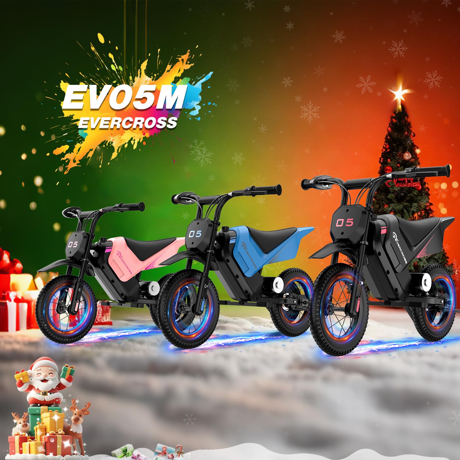 EVERCROSS EV05M Electric Motorcycle for Kids, 150W Kids Ride On Motor-cycle, 8/16 km/h Speed Modes & 15 km Long-Range Electric Motorcycle, 12'' Moto Cross for Children Aged 3-12 Years