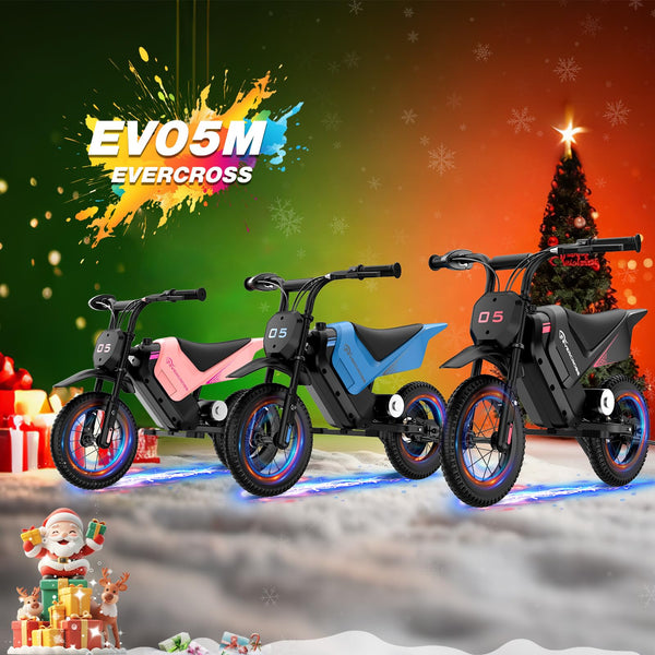 EVERCROSS EV05M Electric Motorcycle for Kids, 150W Kids Ride On Motor-cycle, 8/16 km/h Speed Modes & 15 km Long-Range Electric Motorcycle, 12'' Moto Cross for Children Aged 3-12 Years