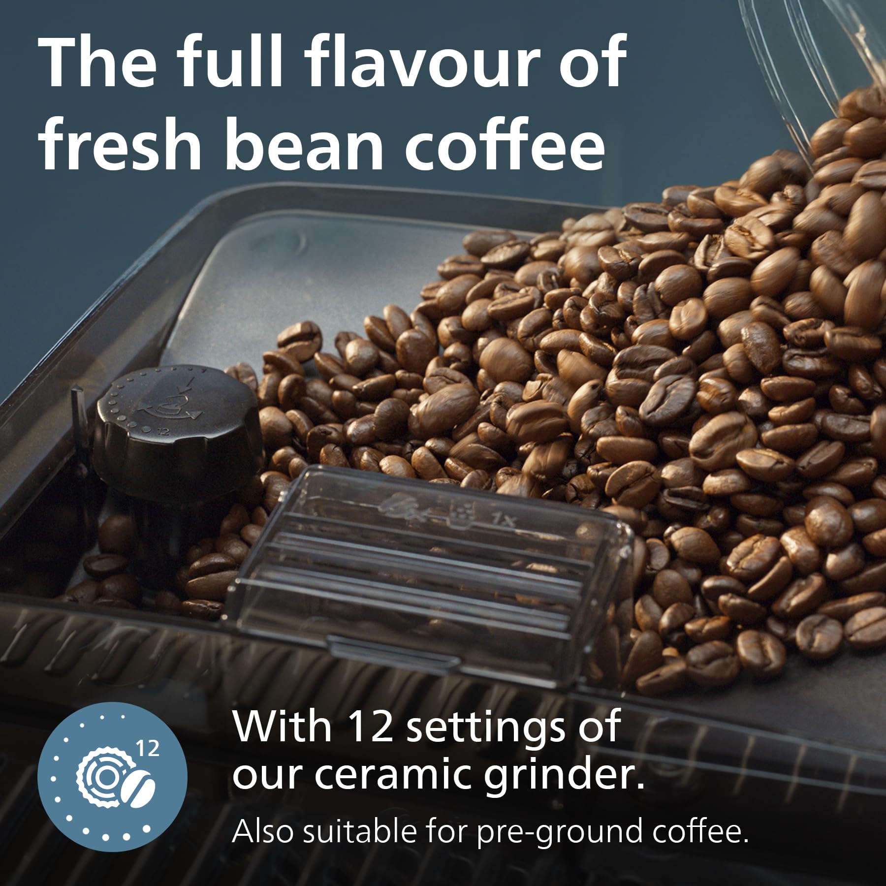 PHILIPS 5400 Series Bean to Cup Coffee Machine – 12 Coffee Varieties, LatteGo Milk Frother, Fastest-to-Clean, Ceramic Grinder, Fully Automatic Espresso & Cappuccino maker – Black, Silver (EP5446/70)