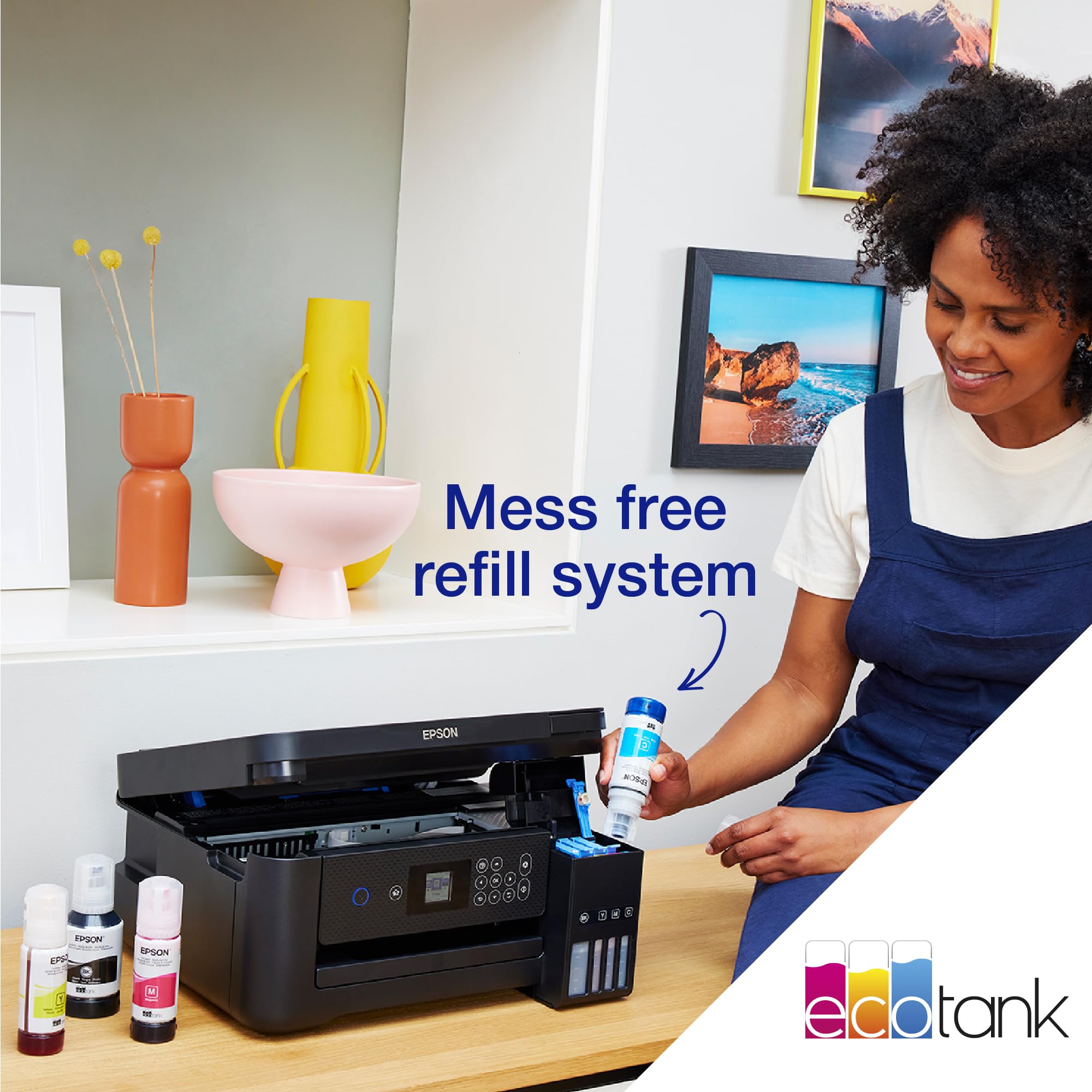 Epson EcoTank ET-2850 A4 Multifunction Air Print and Wi-Fi Ink Tank Printer with double sided printing, Up To 3 Years Of Ink Included